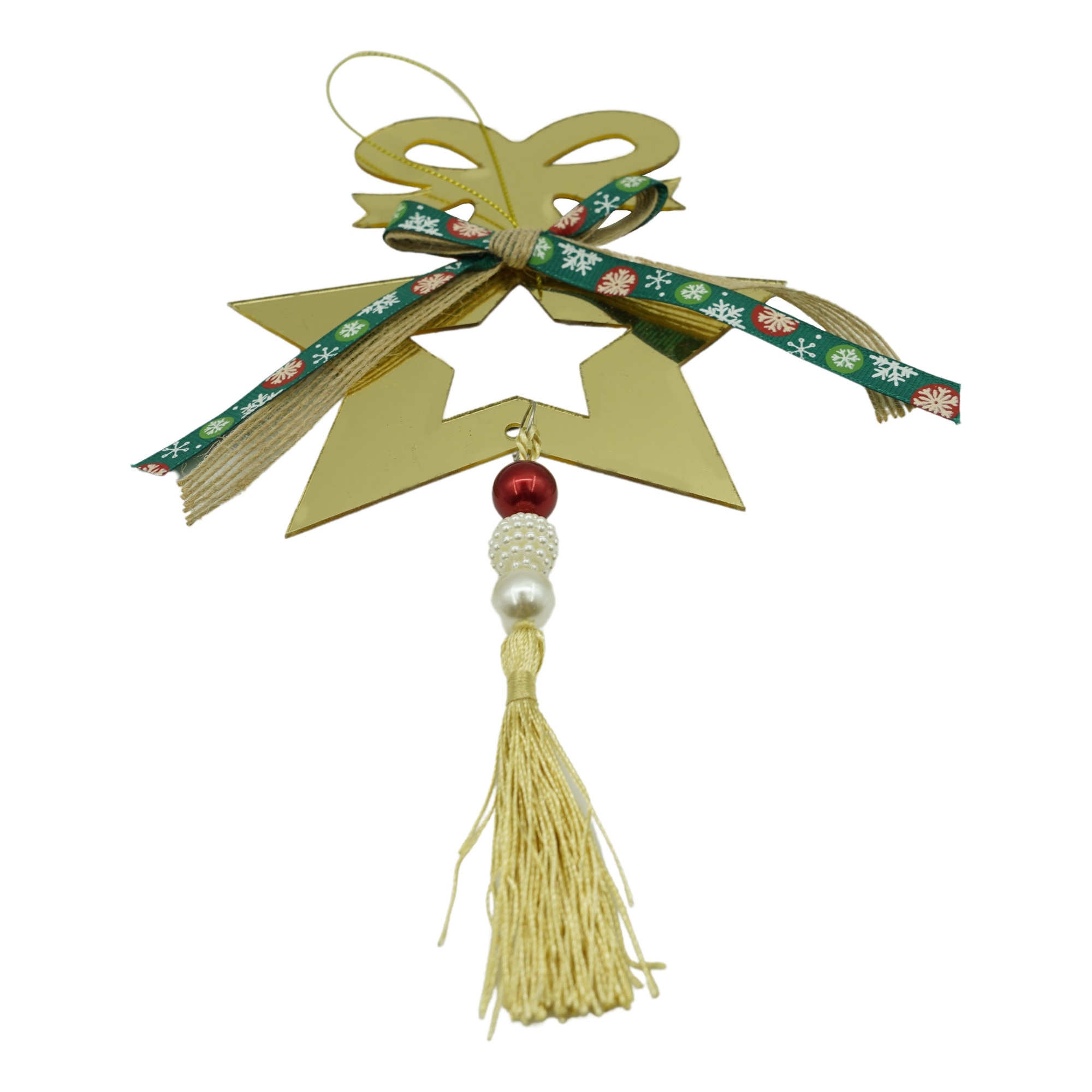 Ornament brad, Flippy, Stea, Auriu, Lucios, 15x26CM, Acril, Interior/ Exterior