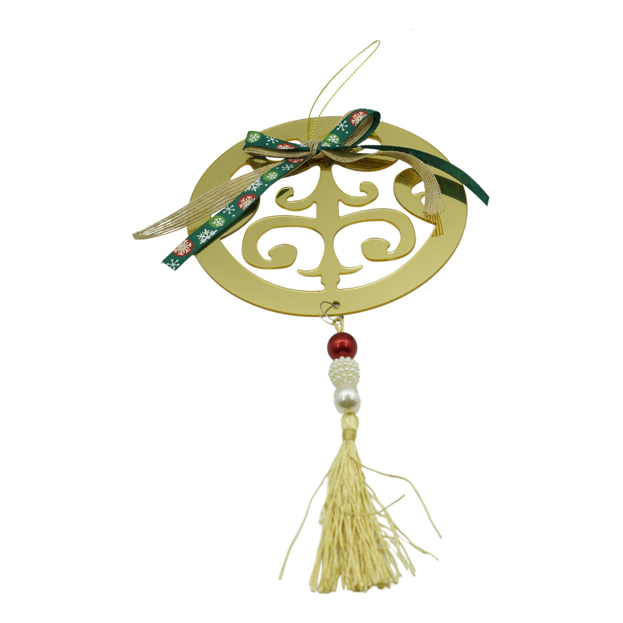 Ornament brad, Flippy, Rotund, Auriu, Lucios, 15x26CM, Acril, Interior/ Exterior