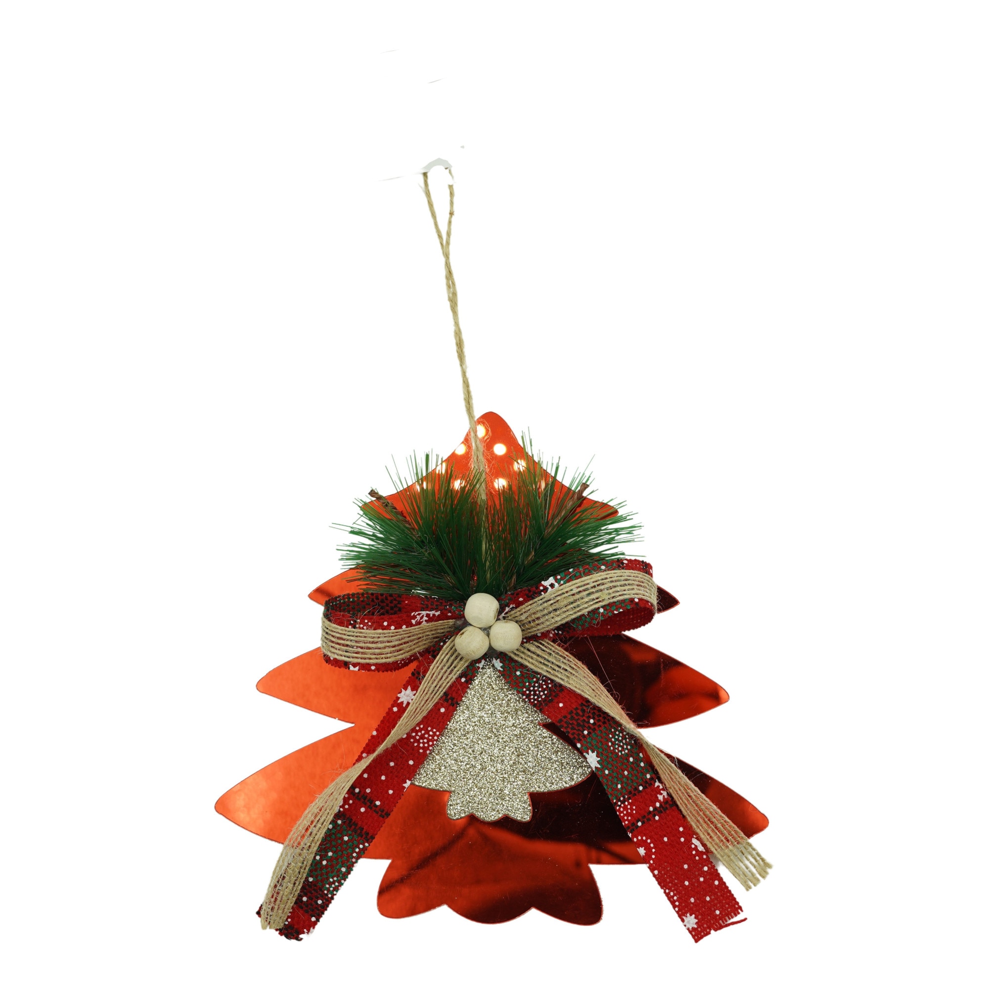 Ornament brad, Flippy, Brad, Rosu, Lucios, 14x16CM, Acril, Interior/ Exterior