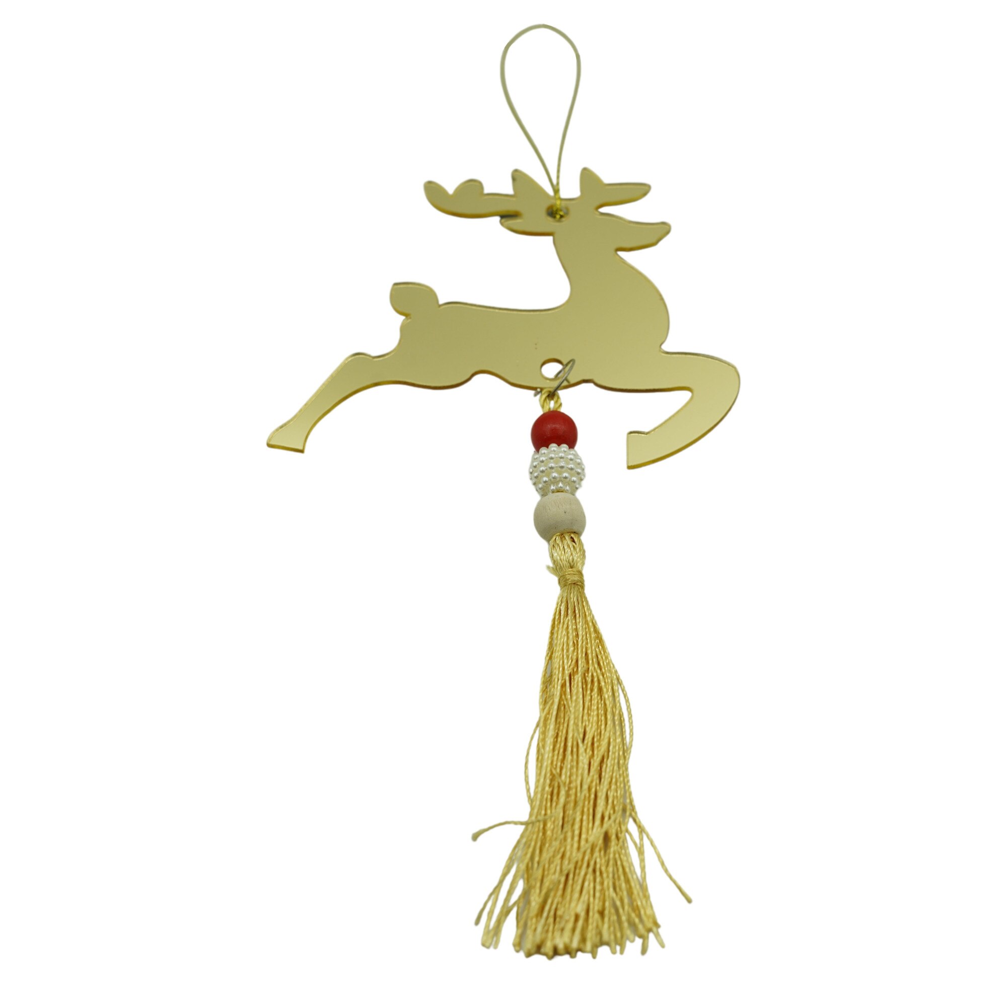 Ornament brad, Flippy, Ren, Auriu, Lucios, 10x25CM, Acril, Interior/ Exterior
