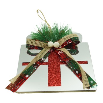 Ornament brad, Flippy, Cadou, Argintiu, Lucios, 14*15CM, Acril, Interior/ Exterior Ornament brad, Flippy, Cadou, Argintiu, Lucios, 14*15CM, Acril, Interior/ Exterior