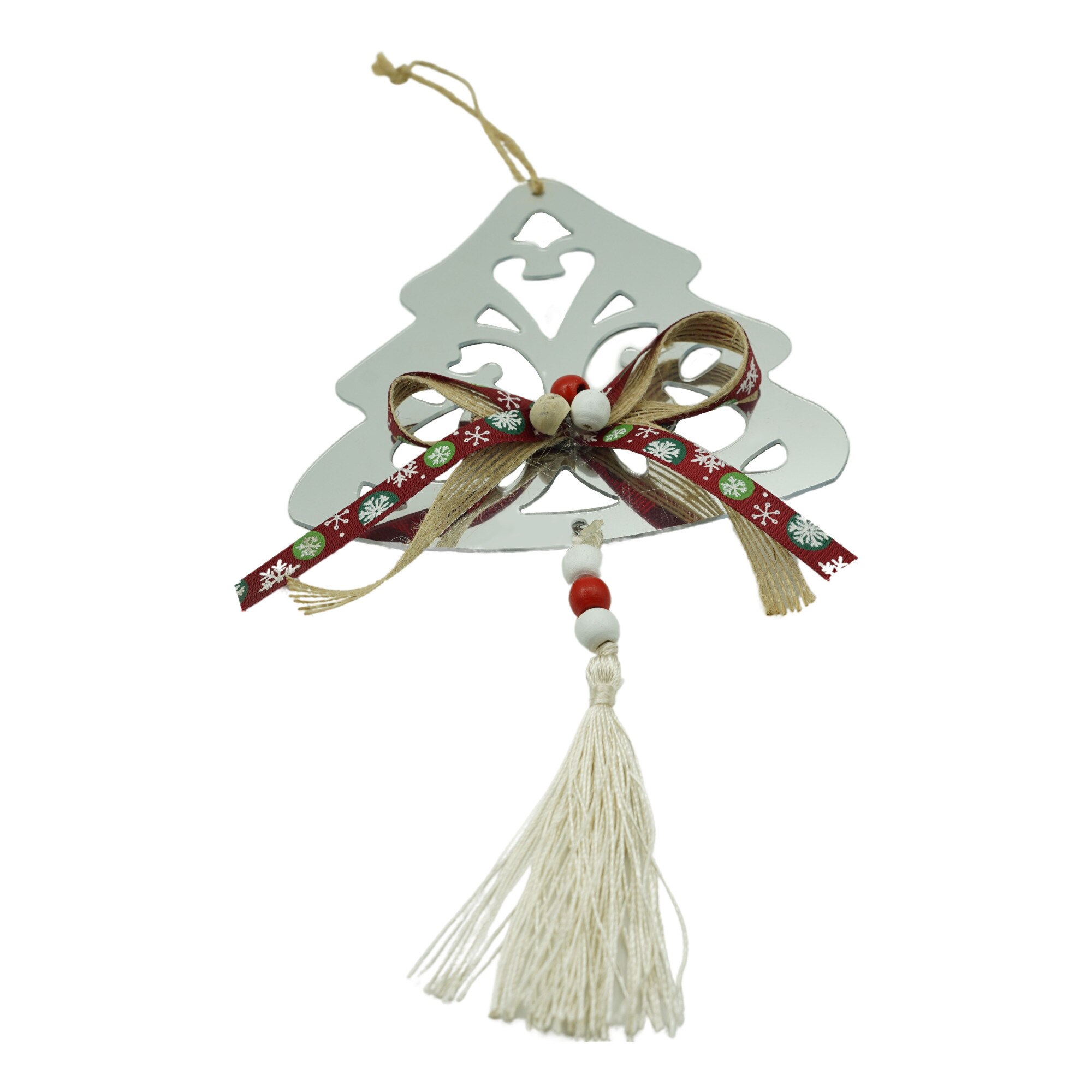 Ornament brad, Flippy, Model Brad, Argintiu, Lucios, 14x26CM, Acril, Interior/ Exterior