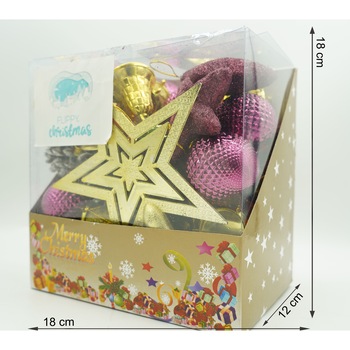 Set de 50 ornamente de brad, Flippy, de tip Glob, Rosu/ Auriu, din plastic, cu finisaj sclipitor , cutie 18 cm lungime x 12 cm adancime x 18 cm inaltime Set de 50 ornamente de brad, Flippy, de tip Glob, Rosu/ Auriu, din plastic, cu finisaj sclipitor , cutie 18 cm lungime x 12 cm adancime x 18 cm inaltime