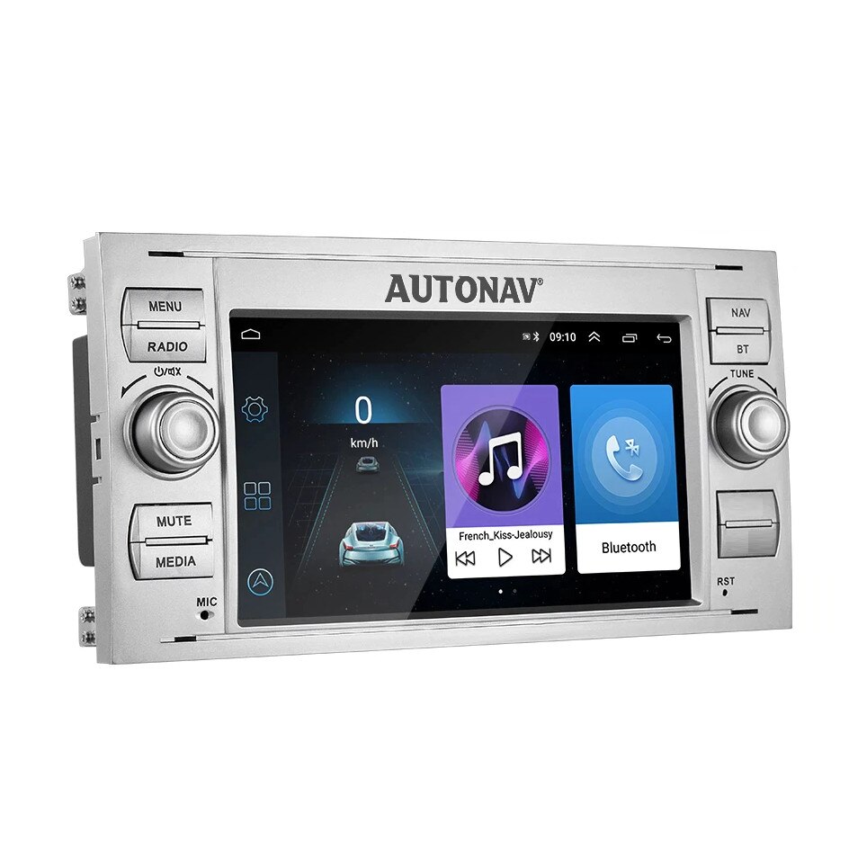 Navigatie AUTONAV Android GPS Dedicata Pentru Ford Focus 2, C-Max, S-Max, Mondeo 4, Fusion, Kuga, Fiesta, Galaxy, Procesor Quad-Core, Memorie 16GB Stocare, 1GB DDR3 RAM, Display 7