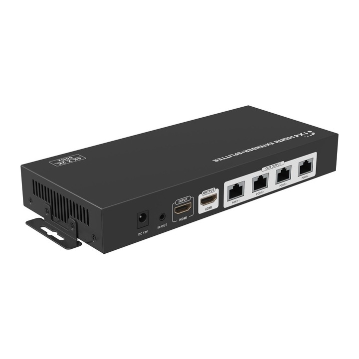 Extender / Splitter HDMI, pana la 60m prin cablu CAT6/6A/7 , TECHLY , 4K @ 60Hz, IDATA EX-HL41TY2