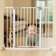 Poarta de Siguranta idealStore Safety Gate pentru Scari, dimensiuni ajustabile 75 - 117 cm, Fabricata din Otel, culoare Alb