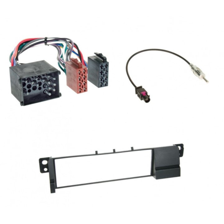 Kit audio 1DIN BMW, Rama adaptoare, mufa antena, conectica