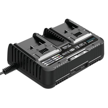 Incarcator dublu pentru acumulatori, 18V, Li-ion, 2x2.3A, SAS+ALL, Dedra Incarcator dublu pentru acumulatori, 18V, Li-ion, 2x2.3A, SAS+ALL, Dedra
