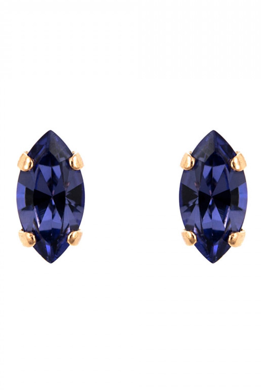 Roxannes - Mariana Jewellery, Cercei placati cu aur de 24K, cu cristale, Auriu rose/violet