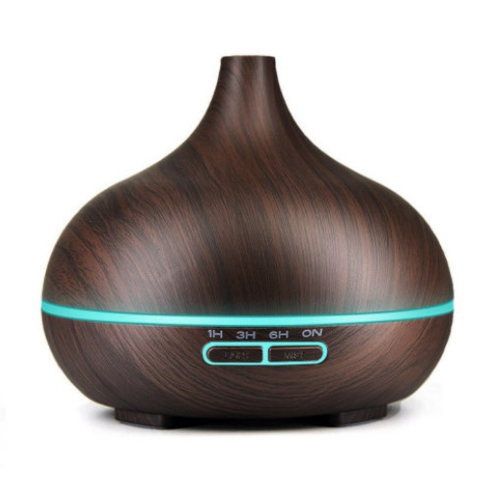 Difuzor de arome, Trendystock, 7 lumini LED, Maro