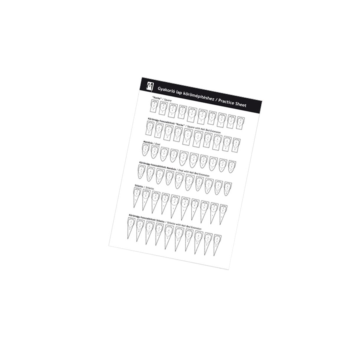 Foaie pentru exersare Moyra Alb