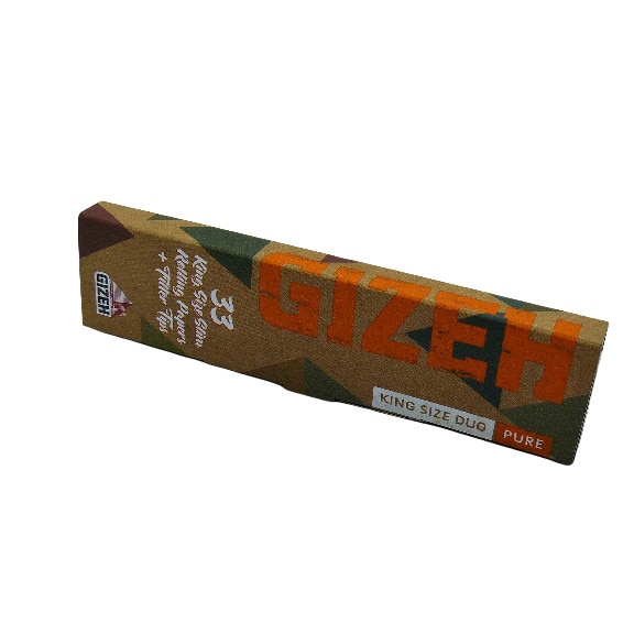 Foite rulat tigari Gizeh King Size Duo Pure cu 33 filtre carton incluse