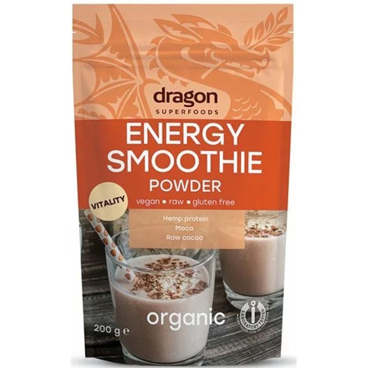 Energy Mix Pulbere Bio Raw Vegan Fara Gluten Dragon Superfoods 200 g