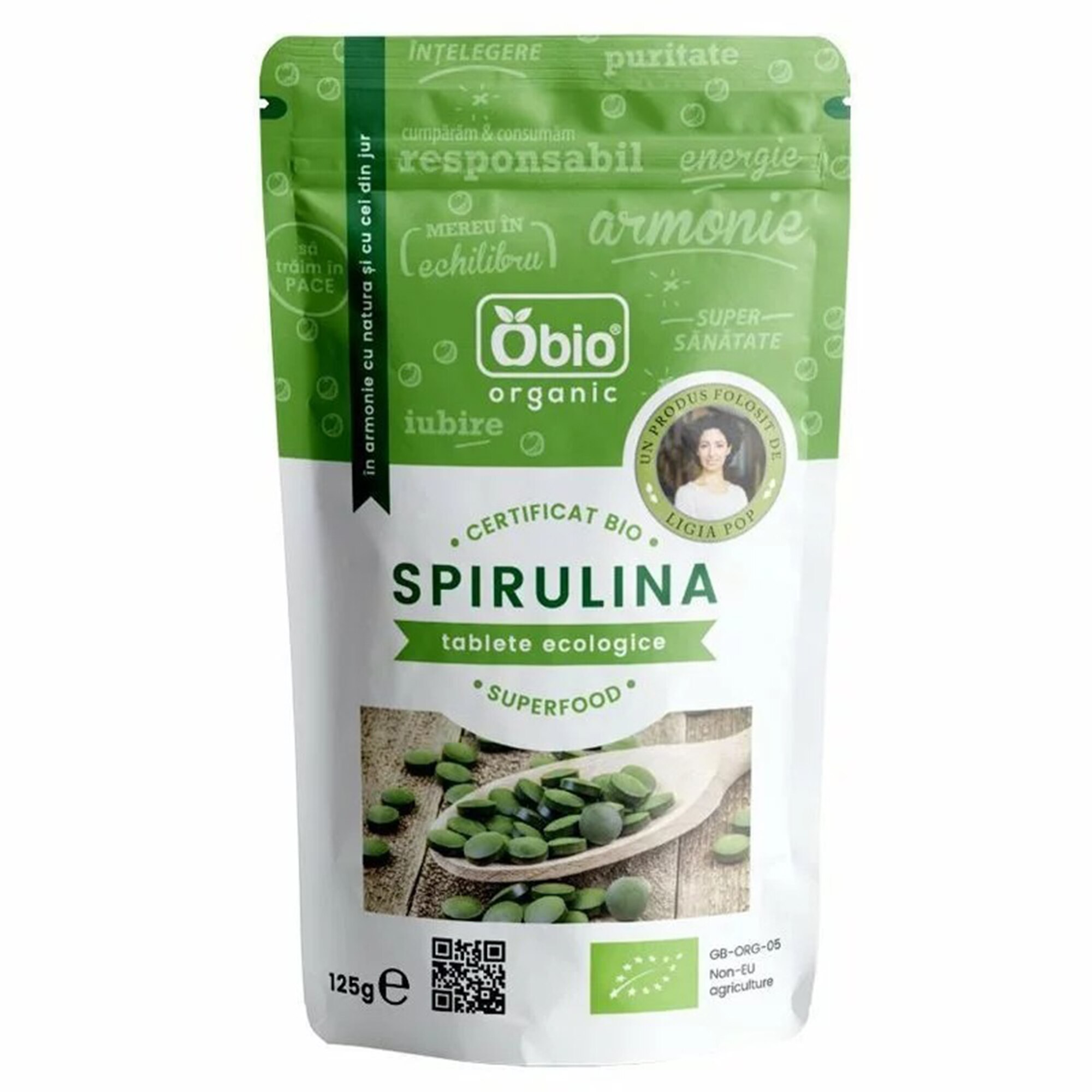 Spirulina Raw Bio Obio 250 tablete, 125g