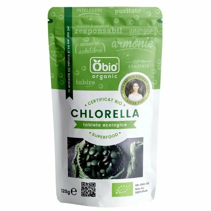 Chlorella Raw Bio Obio 250 tablete, 125g