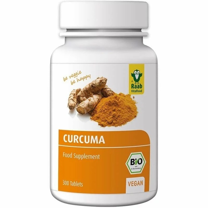 Curcuma Bio 300mg Raab, 300 tablete vegane