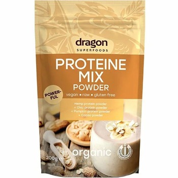 Mix Proteic Raw Bio Canepa, Chia, Dovleac, Cacao, Dragon Superfoods, 200g Mix Proteic Raw Bio Canepa, Chia, Dovleac, Cacao, Dragon Superfoods, 200g