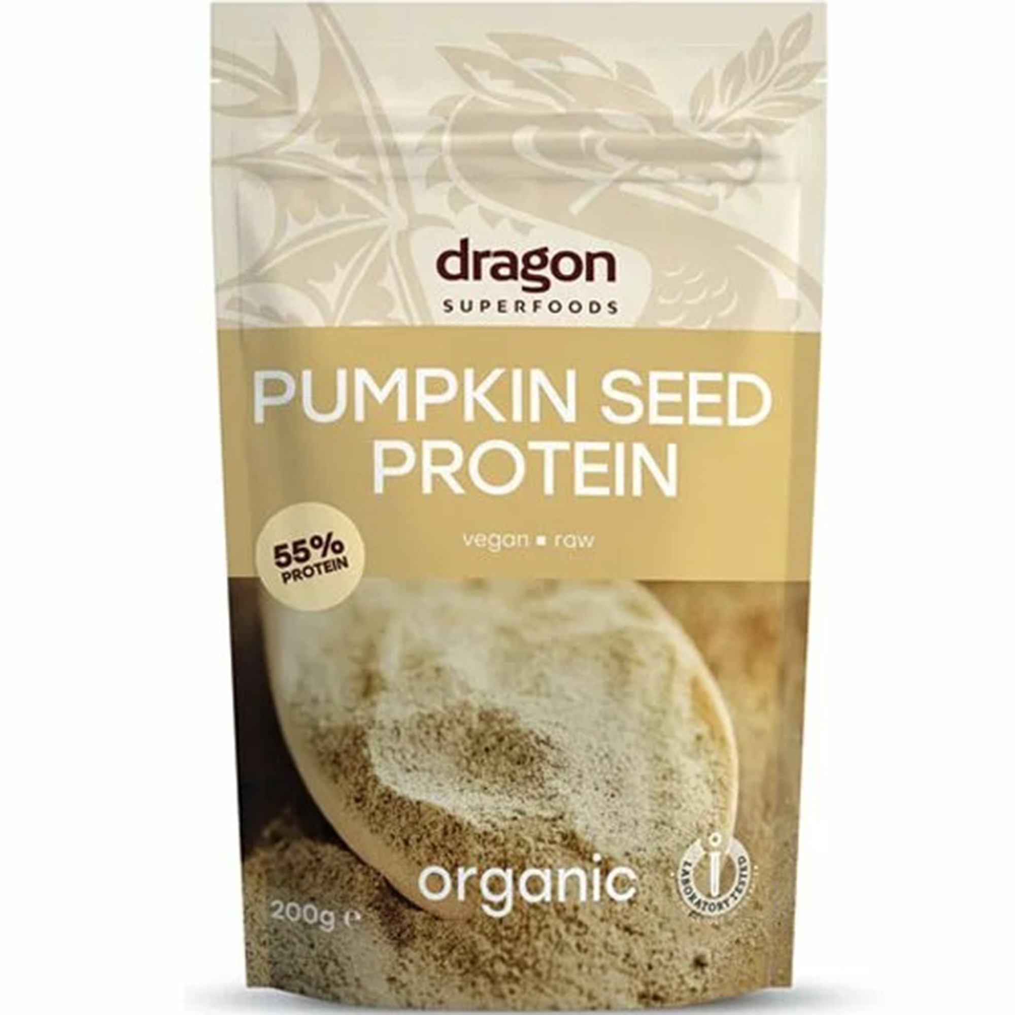 Proteina din Seminte de Dovleac Raw Bio, Dragon Superfoods, 200g