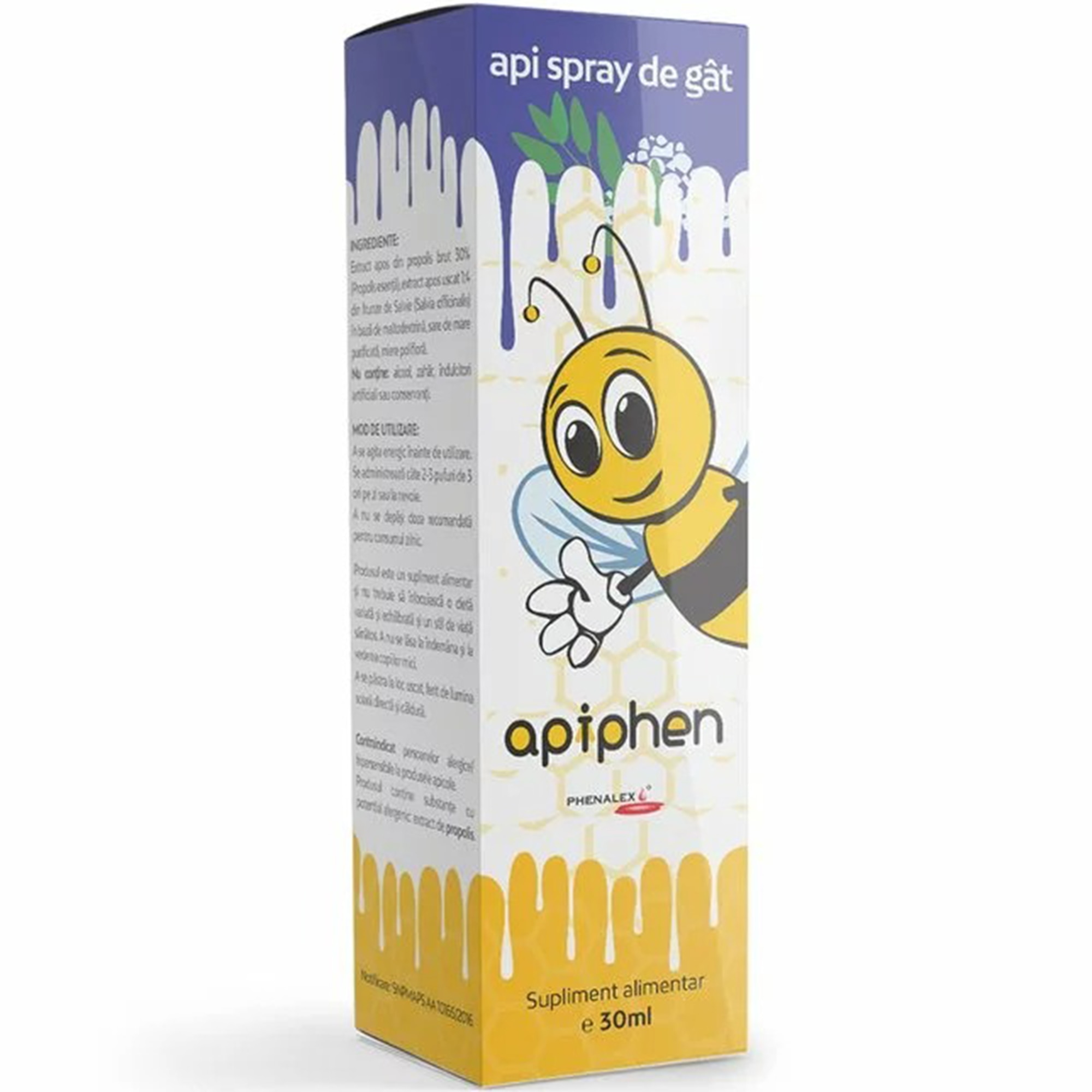 Spray pentru Gat Apiphen Api, Phenalex, 30ml