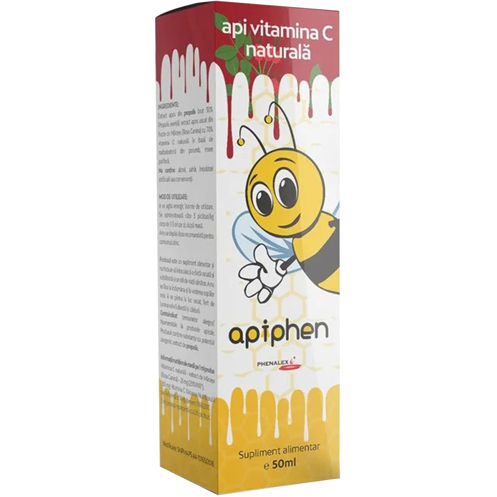 Apiphen Api Vitamina C Naturala, Phenalex, 50ml
