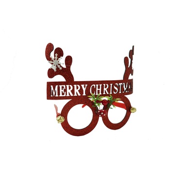 Ochelari petrecere de Craciun, rotunzi, Rosu, din Plastic si Poliester, Flippy Ochelari petrecere de Craciun, rotunzi, Rosu, din Plastic si Poliester, Flippy