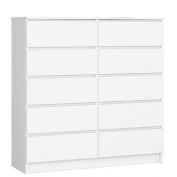 Comoda, 10 sertare, 120x121x40 cm, alb Comoda, 10 sertare, 120x121x40 cm, alb