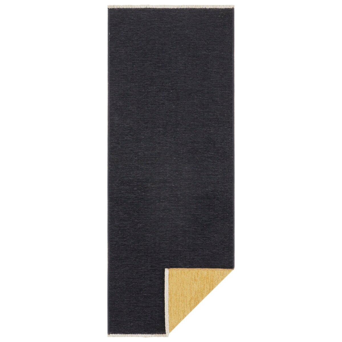 Covor Reversibil Unicolor Duo, Negru/Galben 80x200, C133-4710510