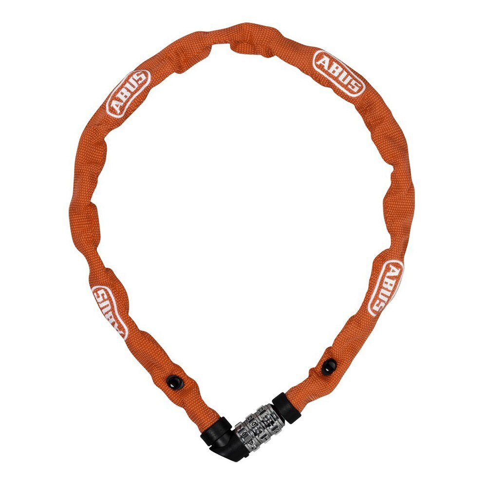 Antifurt bicicleta, lant cu cifru, ABUS 1200/60 Web, otel 4 mm, 60 cm lungime, portocaliu