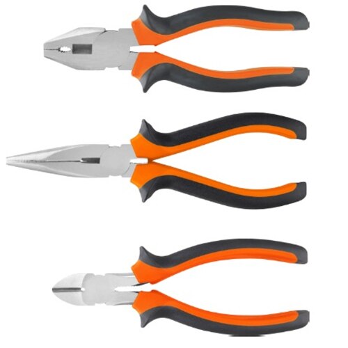 Set 3 patenti EvoTools, portocaliu-negru, 160 mm