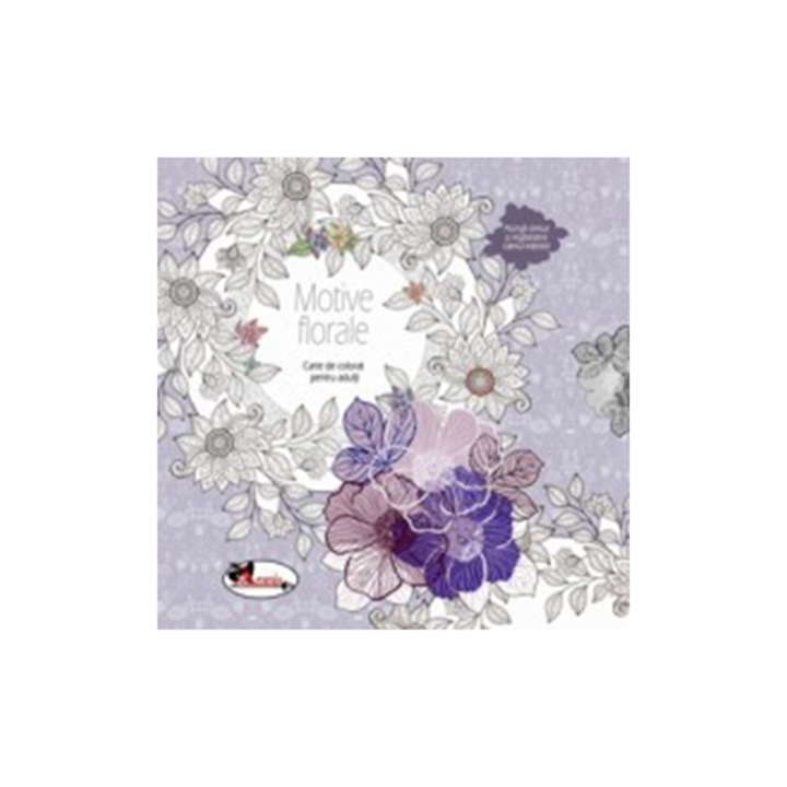Motive florale - Carte de colorat pentru adulti