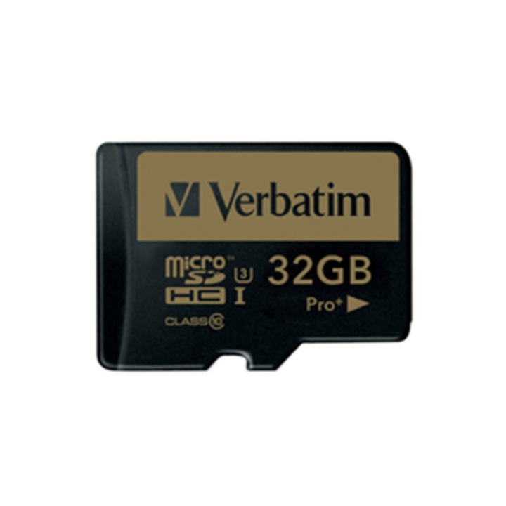 Card de memorie Verbatim MicroSDHC PRO+ , 32GB, Class 10 + Adaptor