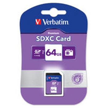 Card de memorie Verbatim SDXC, 64GB, Class 10 Card de memorie Verbatim SDXC, 64GB, Class 10