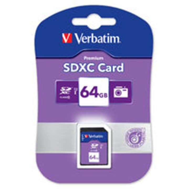Card de memorie Verbatim SDXC, 64GB, Class 10