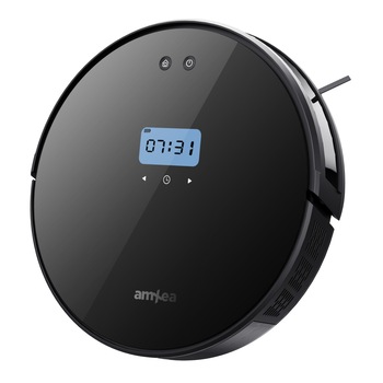 Aspirator robot amXea E35 Negru, Wi-Fi app, smart memory, navigare giroscopica, multi-suprafete, curatare uscata, perie centrala Aspirator robot amXea E35 Negru, Wi-Fi app, smart memory, navigare giroscopica, multi-suprafete, curatare uscata, perie centrala