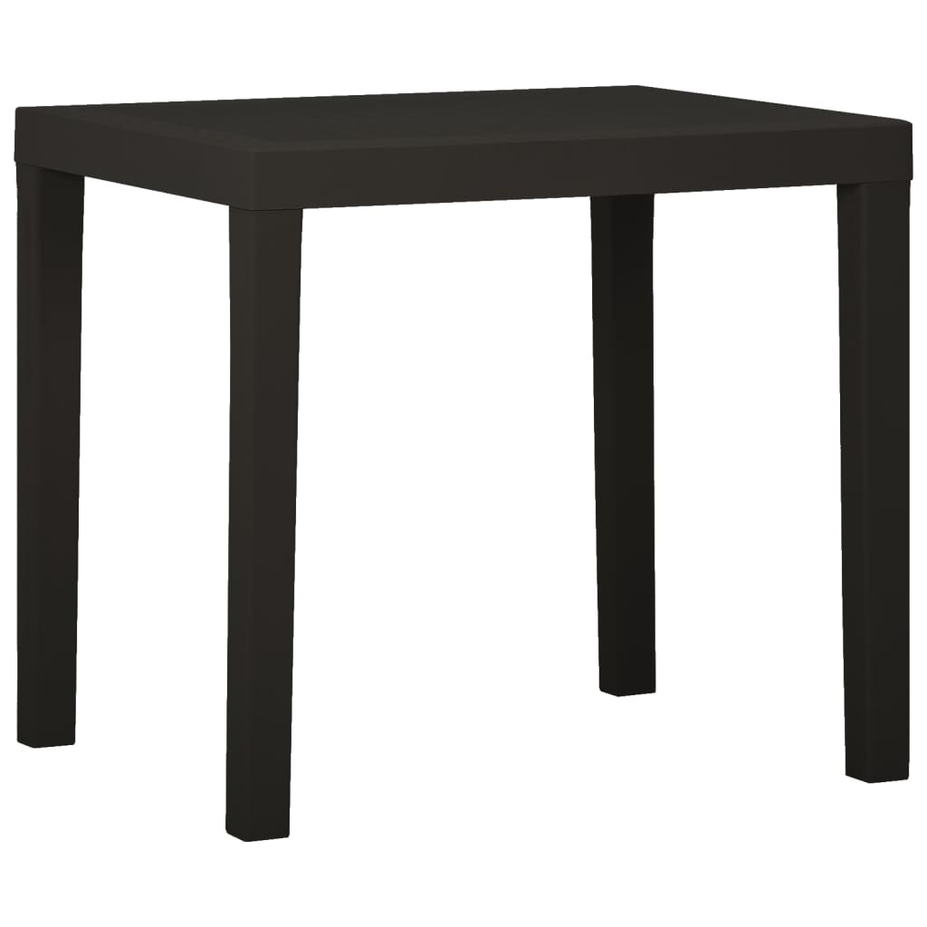 Masa de gradina vidaXL, Plastic, 79 x 65 x 72 cm, Antracit