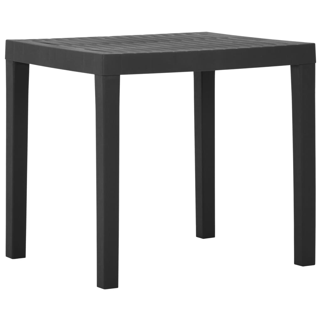 Masa de gradina vidaXL, Plastic, 79 x 65 x 72 cm, Gri