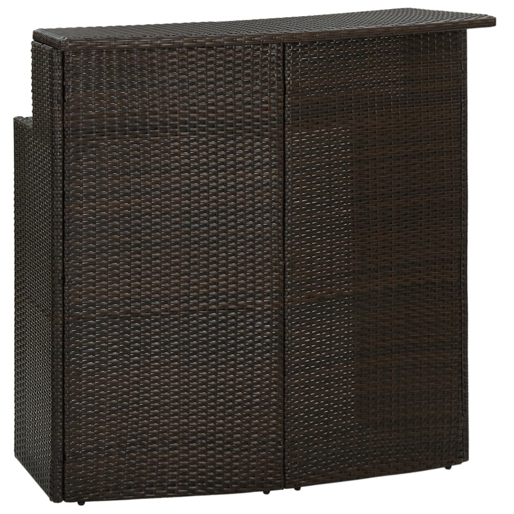Masa de bar de gradina, maro, 120x55x110 cm, poliratan 313467
