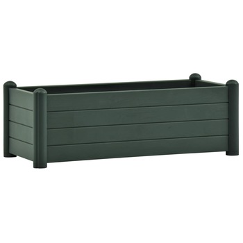 Jardiniera inalta pentru gradina vidaXL, Polipropilena, 100 x 43 x 35 cm, Verde Jardiniera inalta pentru gradina vidaXL, Polipropilena, 100 x 43 x 35 cm, Verde