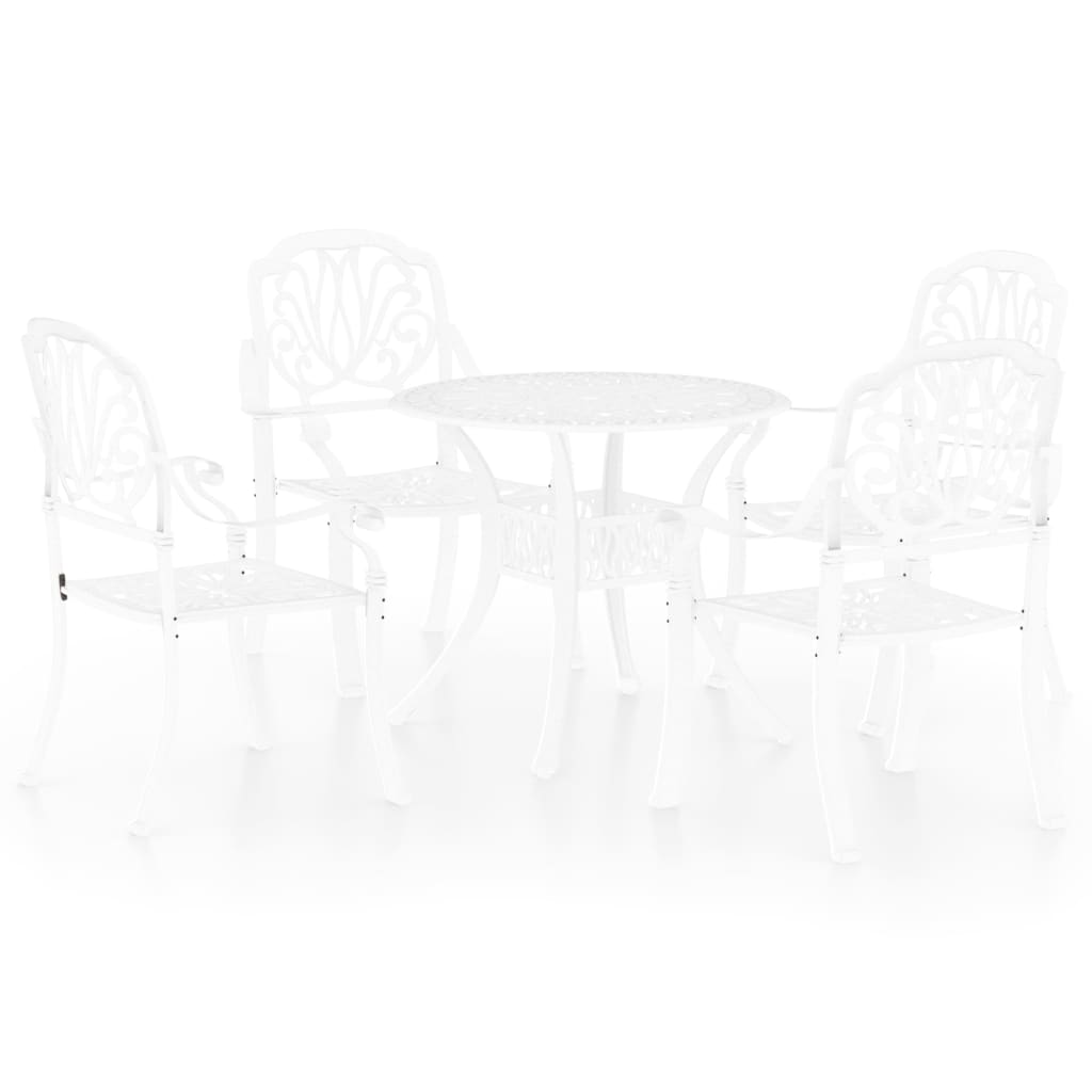 Set mobilier bistro, 5 piese, aluminiu turnat