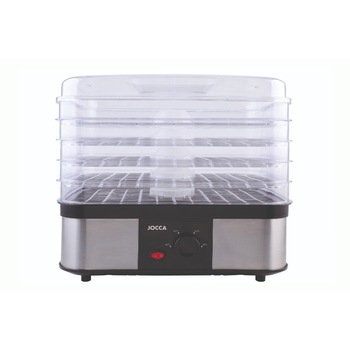 Deshidrator alimente Jocca, 33.4x26.3x28.7 cm, 250 W, 5 tavi detasabile, Reglare inaltime, Reglare temperatura, Alb Deshidrator alimente Jocca, 33.4x26.3x28.7 cm, 250 W, 5 tavi detasabile, Reglare inaltime, Reglare temperatura, Alb
