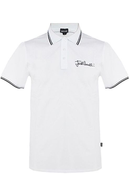 Tricou Polo Barbati Just Cavalli S01GL0003N20557100, Alb