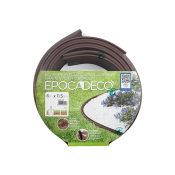 Bordura pentru gradina Epoca Deco, plastic rezistent, 600 x 11,5 cm, Maro Bordura pentru gradina Epoca Deco, plastic rezistent, 600 x 11,5 cm, Maro