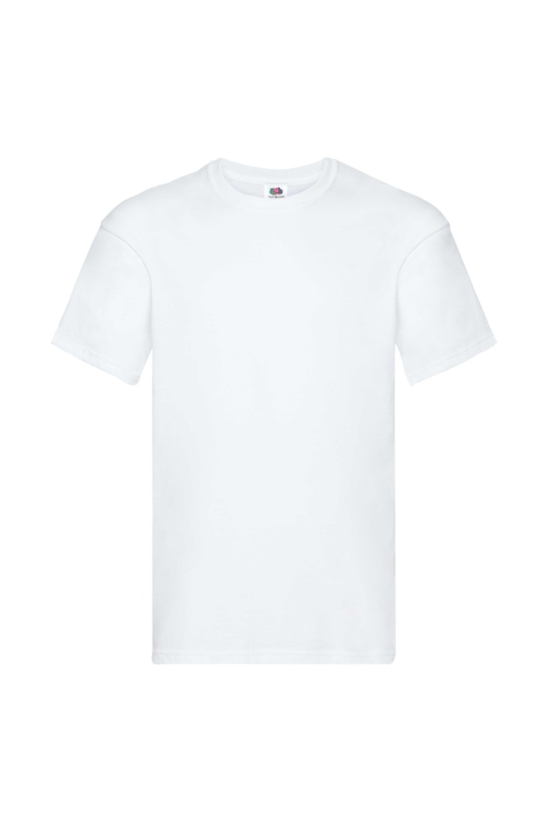 Tricou cu maneca scurta barbati Fruit of the Loom Original, Bumbac, Alb, Alb