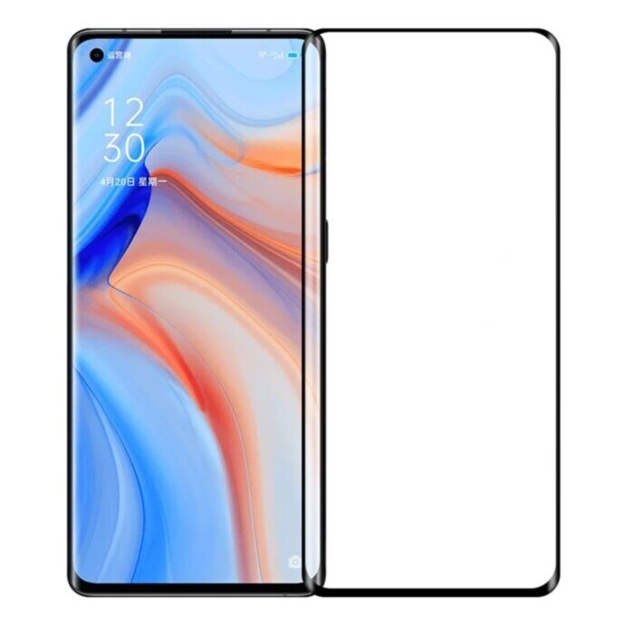 Folie Protectie Ecran Sticla 3D Full Cover Cellara Pentru Oppo Reno 4 Pro 5G - Negru