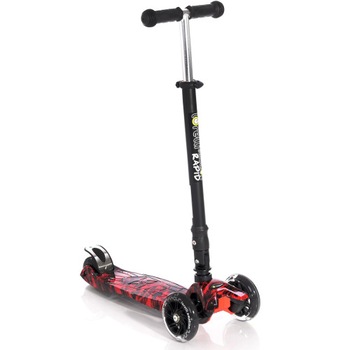 Trotineta Lorelli pentru Copii Rapid cu 4 Roti cu Leduri, Red Fire Trotineta Lorelli pentru Copii Rapid cu 4 Roti cu Leduri, Red Fire