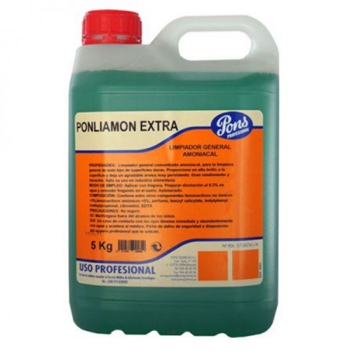 PONLIAMON EXTRA Manual -detergent profesional universal, concentrat, pentru pardoseli 5L, Asevi