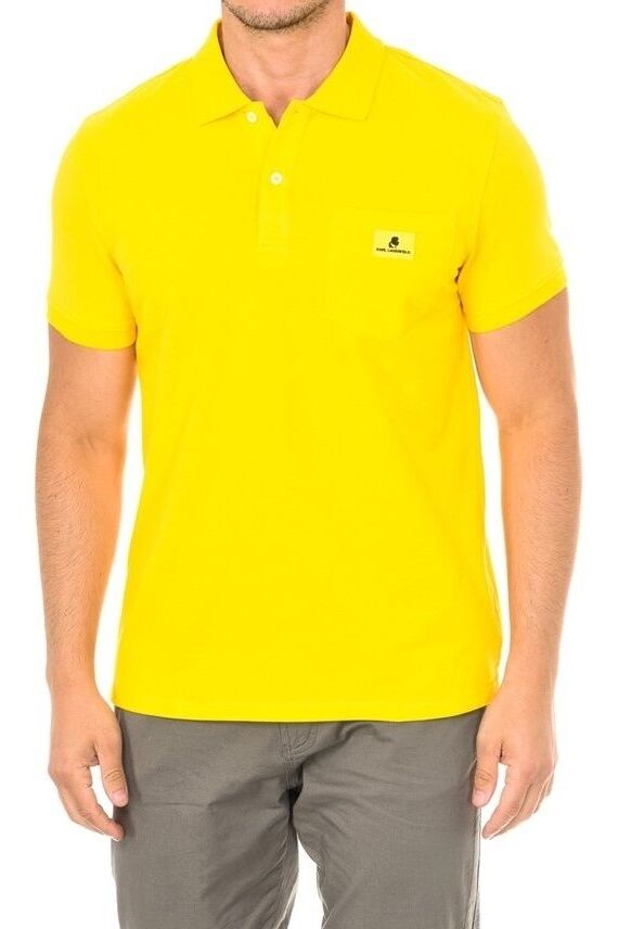Tricou Polo Barbati Karl Lagerfeld Short Sleeve KL19MPL01-Yellow, Galben, S