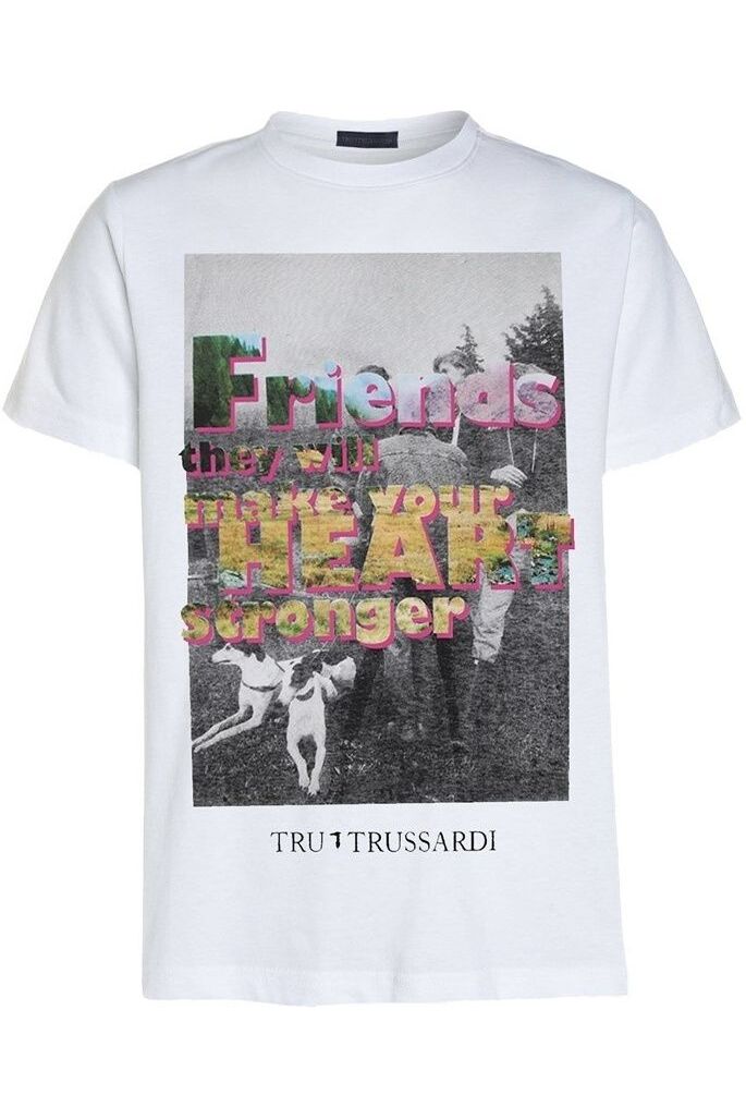 Tricou Barbati Trussardi T-Shirt 32T001701T004448W001, Alb, XL