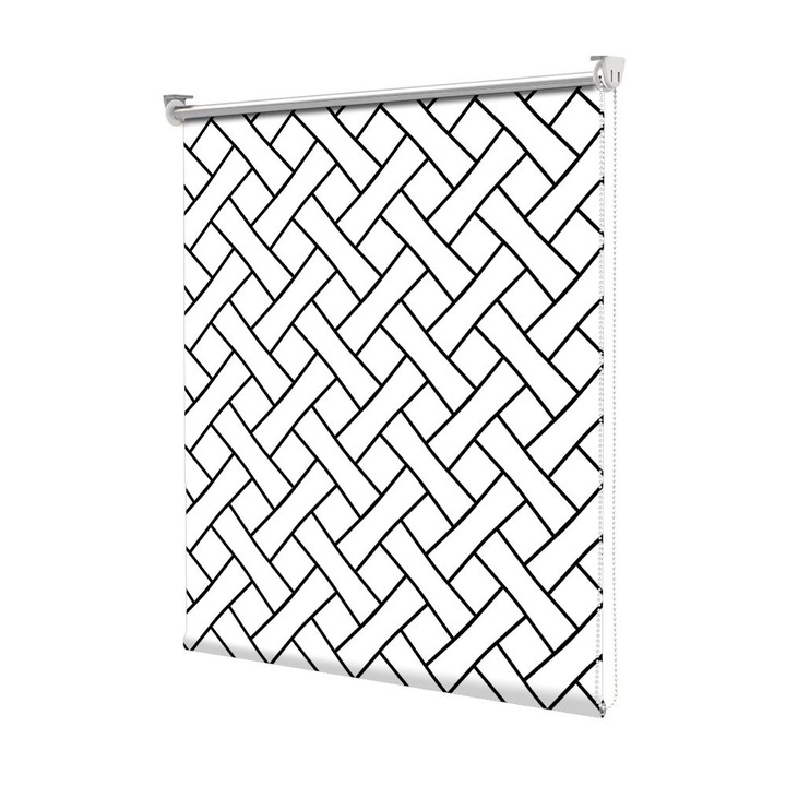 Roleta Art Shade tip Jaluzea cu Rulou si sistem inclus, Art Star, Luna si stea incadrate, Pattern, Decoratiuni, Latime 90 cm x Inaltime 190 cm