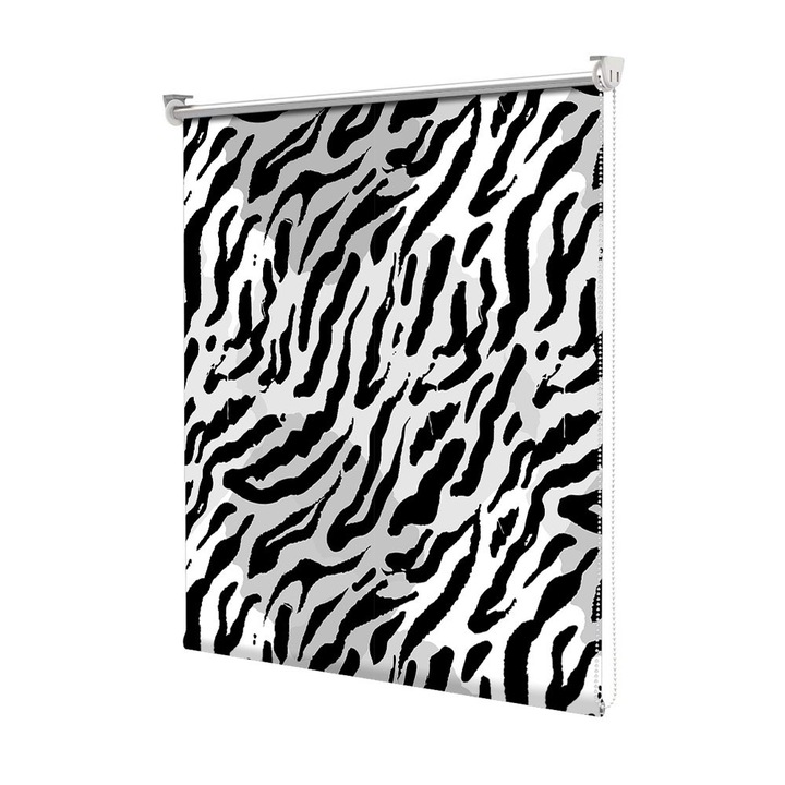 Roleta Art Shade tip Jaluzea cu Rulou si sistem inclus, Art Star, Animal print tigru alb, Pattern, Decoratiuni, Latime 115 cm x Inaltime 190 cm